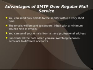 advantages of SMTP