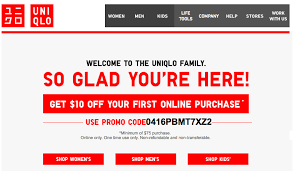Uniqlo welcome email