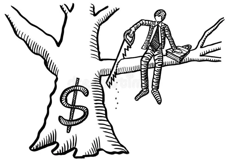 drawn-business-man-cutting-branch-sitting-freehand-drawing-off-dollar-tree-crosscut-saw-metaphor-166844803
