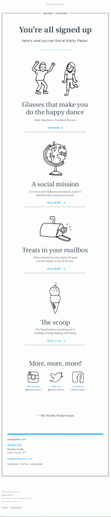 GIF welcome email